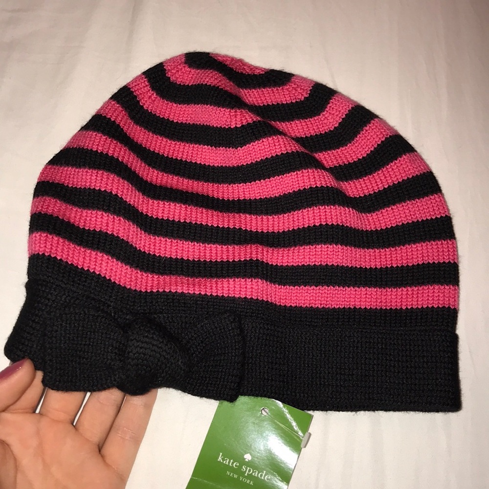 Kate spade modern heritage stripe beanie